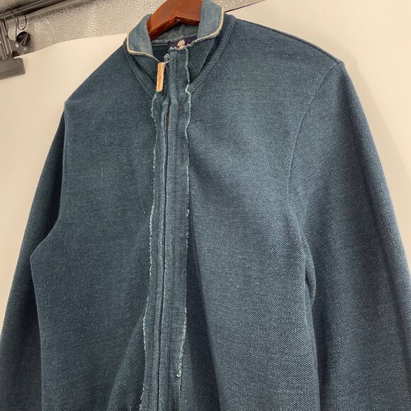 Vintage Pallas Palace Mens Medium Full Zip Jacket Indigo Blue Japanese Fashion - Picture 2 of 8